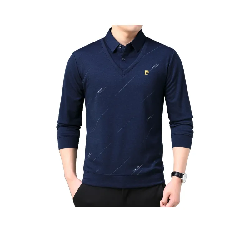 PIERRE CARDIN Sweater Men's Cyan Blue-7