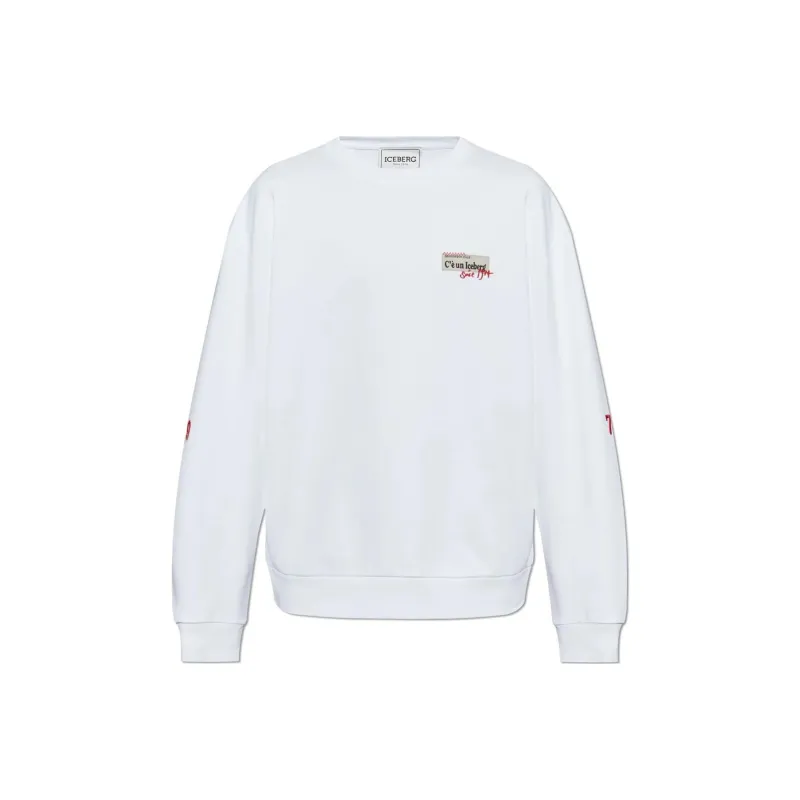 Iceberg Logo Patch Crewneck Sweatshirt-0