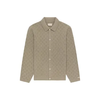 AIME LEON DORE Jacquard Polo Cardigan