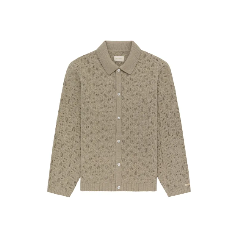 AIME LEON DORE Jacquard Polo Cardigan-0