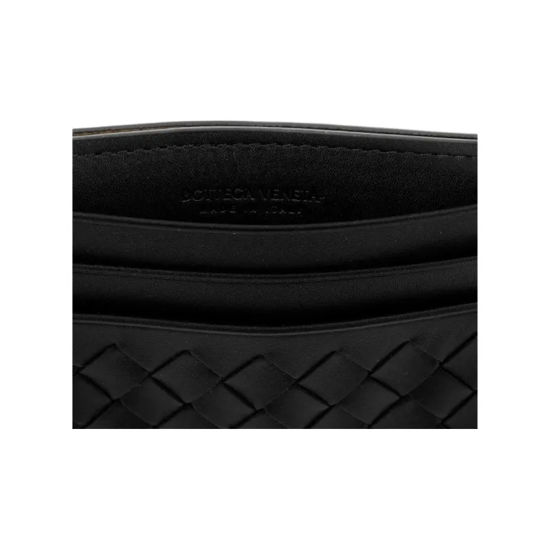 Bottega Veneta Calfskin Card Holder Men's Black-5