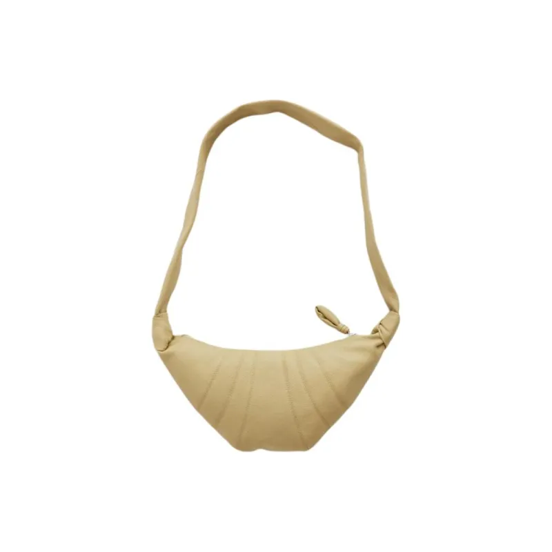 Lemaire Cow Leather Croissant Bag, Crossbody Bag, Shoulder Bag Trumpets Unisex Yellow Green-1