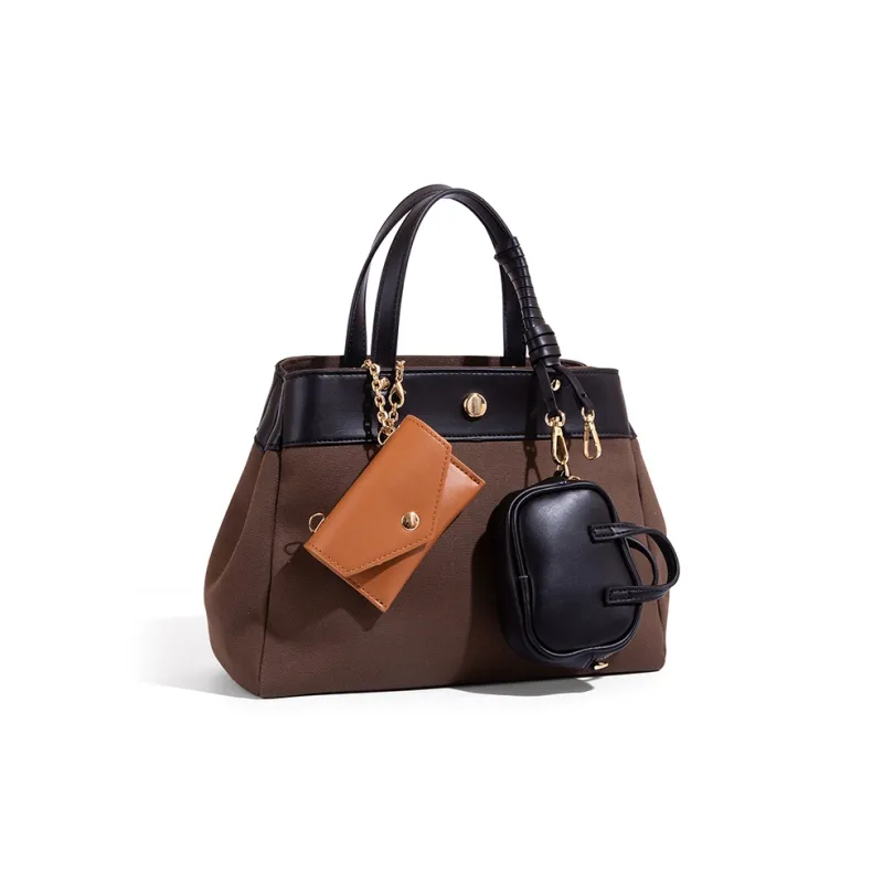 Vigno Canvas Handbag, One Shoulder, Crossbody Bag Women's Multicolor-40