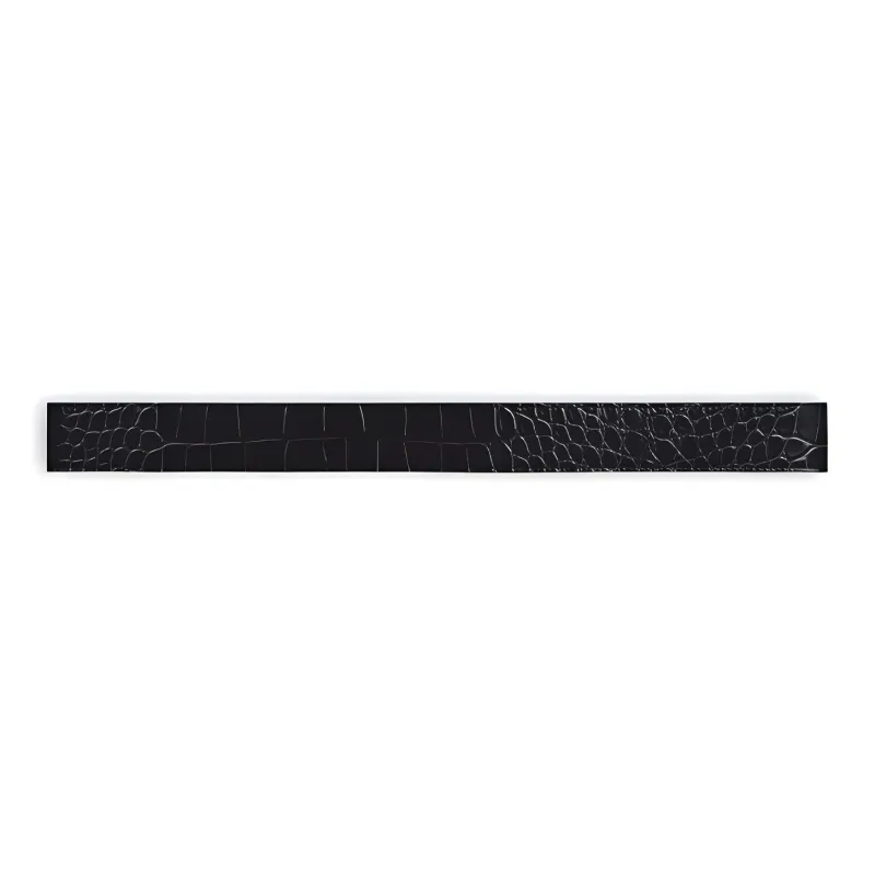 Balenciaga Cow Leather Belts Unisex Black Width 3.8cm-1