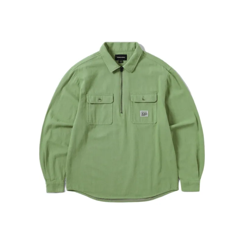 Thisisneverthat FW24 Half Zip Shirt Unisex Green-0