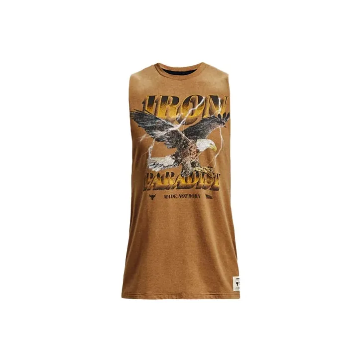Under Armour Project Tank Tops Men's Traditional Chinese Style Umber-0