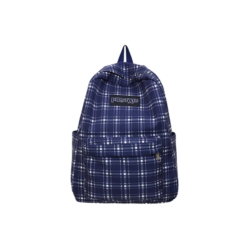 SEVENMOONS Nylon Backpack Unisex Red/Light Green/Blue-6
