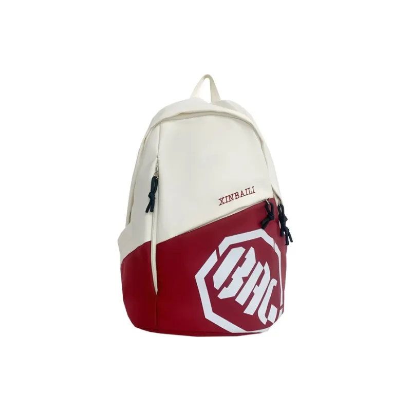HCXK Composite Cloth Backpack Unisex Gray/Black/Red/Khaki/Blue-9