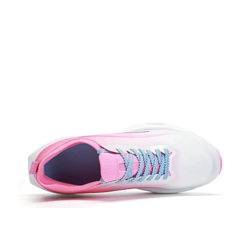 MOREMORENOISE Low Top Running Shoes Men's Pink Blue Mismatched Color-2
