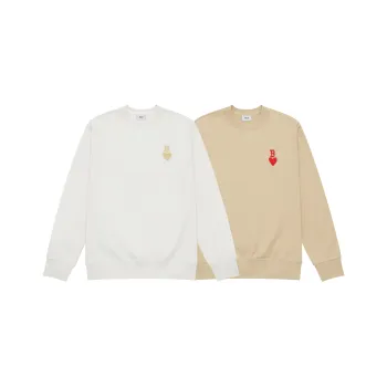 MLB New York Yankees Heart 24FW Sweatshirt Unisex 2 Pack Cream