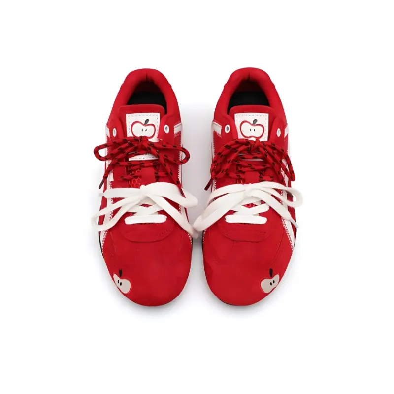 Yang Nianhua Slip Resistant And Abrasion Resistant Coverage Low Top Casual Shoes Women's Red Apple-3