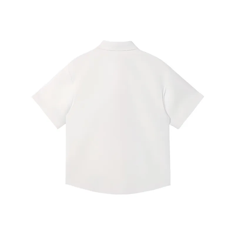 TESTUNG Versatile Everyday Commute Shirt Unisex Pure White Color-1