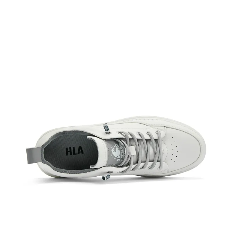 HLA Men's Casual Shoes Men Mid Top Black/Brown-58