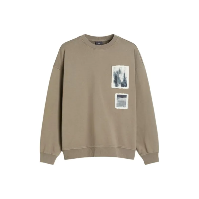 H&M Sweatshirt Men's Dark Beige-0