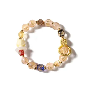 Yuxin Colored Glaze Jade Bracelets Unisex