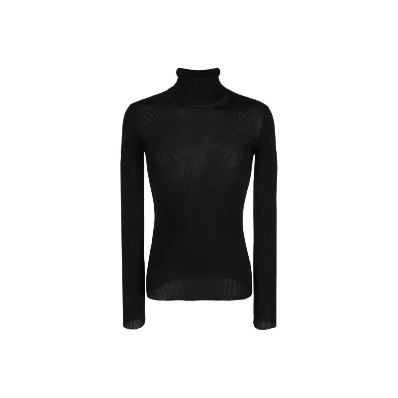OFF WHITE Helvet Fine Knit Rib Turtlneck-0