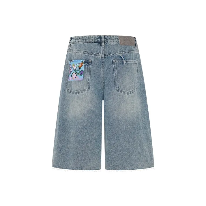 URBAN REVIVO Denim Shorts Women's Blue-1