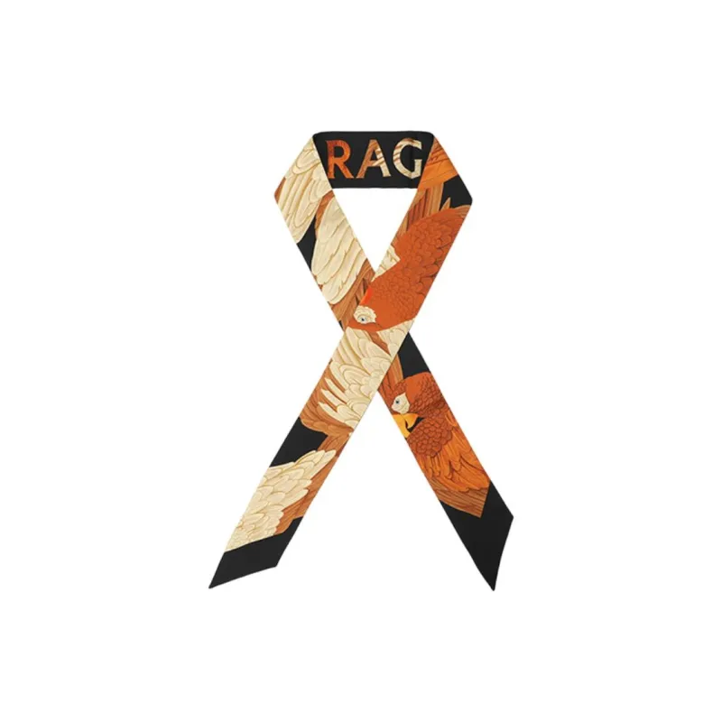 FERRAGAMO Silk Scarves Unisex Orange-0
