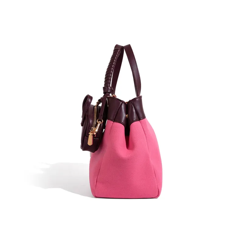 Vigno Canvas Handbag, One Shoulder, Crossbody Bag Women's Multicolor-5