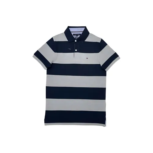 Tommy Hilfiger Polo Shirt Men's Black Gray