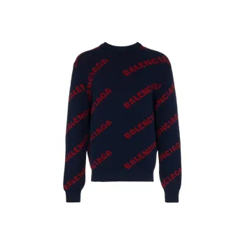 Balenciaga Sweaters Men Dark Blue