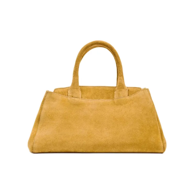 ZARA Cow Leather One Shoulder Handbag Mini Women's Yellow-0