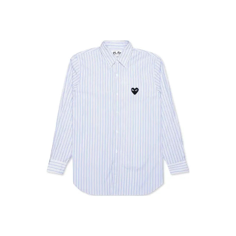 CDG Play Shirt Men's Blue White-0