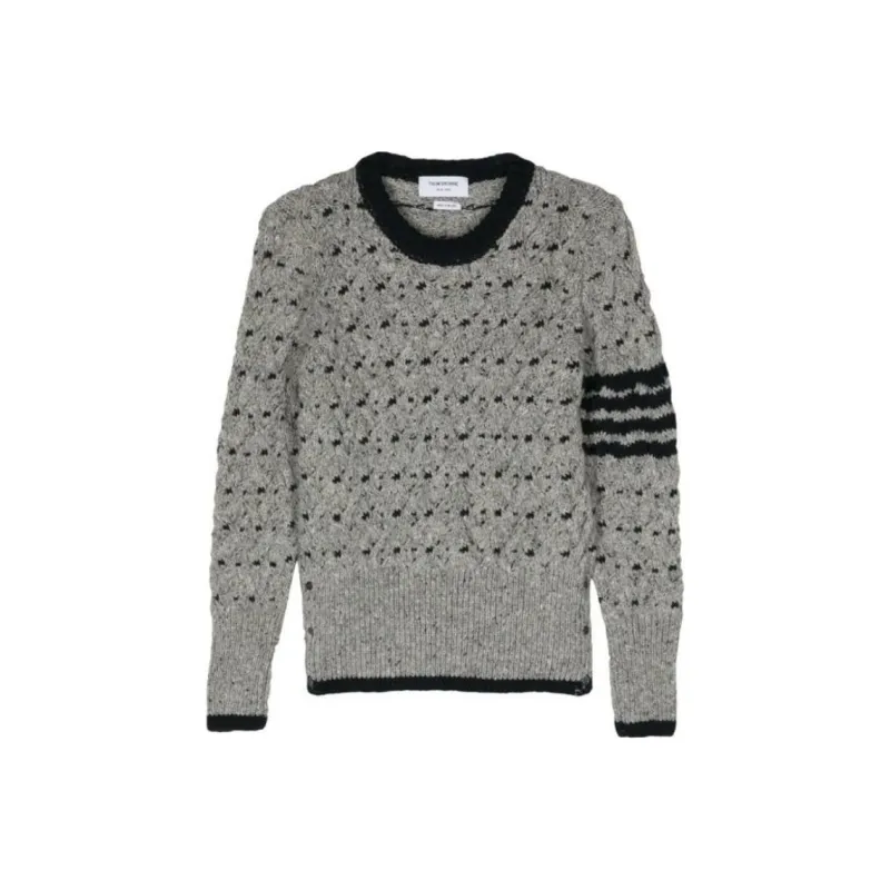 THOM BROWNE Crewneck Cable Knit Jumper-0