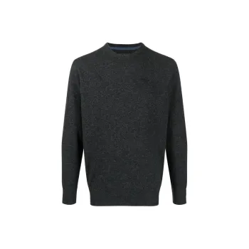 BARBOUR Logo Embroidered Crewneck Knitted Jumper