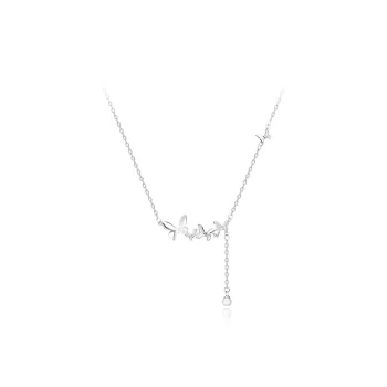FBRUE S999 Fine Silver Sterling Silver Necklaces Women's