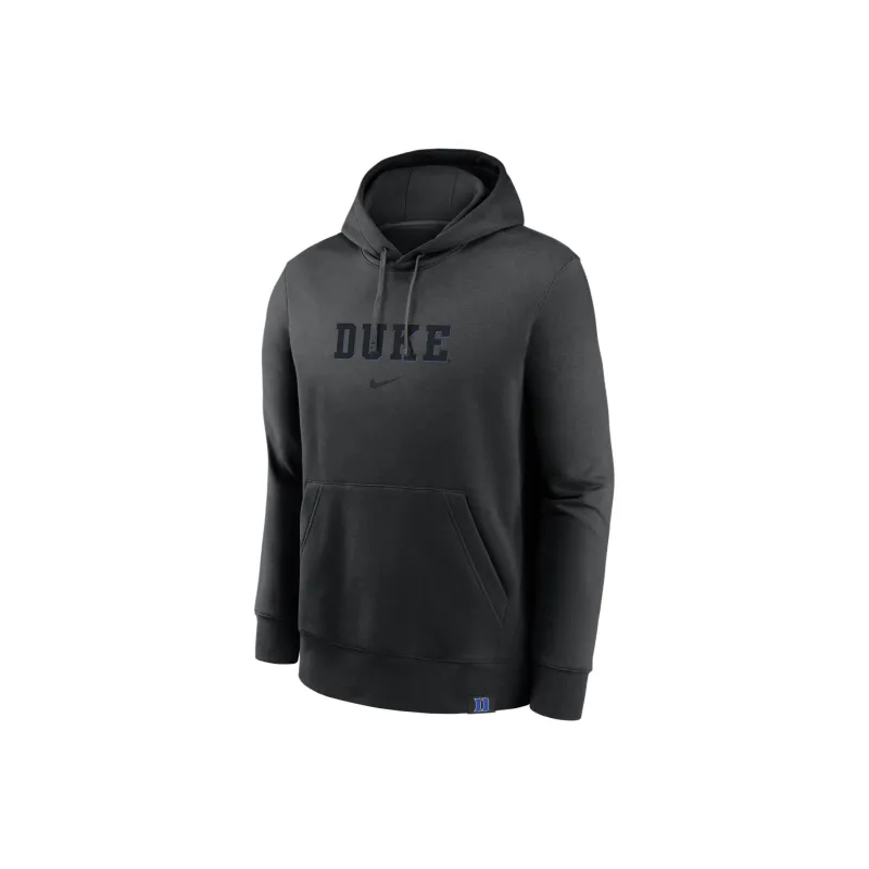 Nike Duke Blue Devils Statement Wordmark Lockup Heavyweight Men's Nike College Pullover Hoodie-0