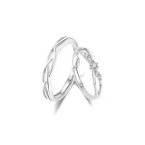 Intertwined Hearts Couple Rings