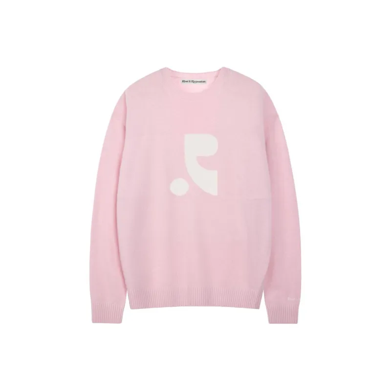 Rest&Recreation OVERSIZED JACQUARD KNIT TOP Sweater Unisex PINK/Pink-0
