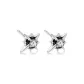 Polaris White Zircon Stud Earrings 1 Pair Price[925 Silver]