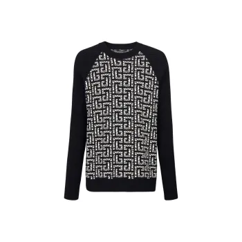 BALMAIN Marbled Monogram Jumper