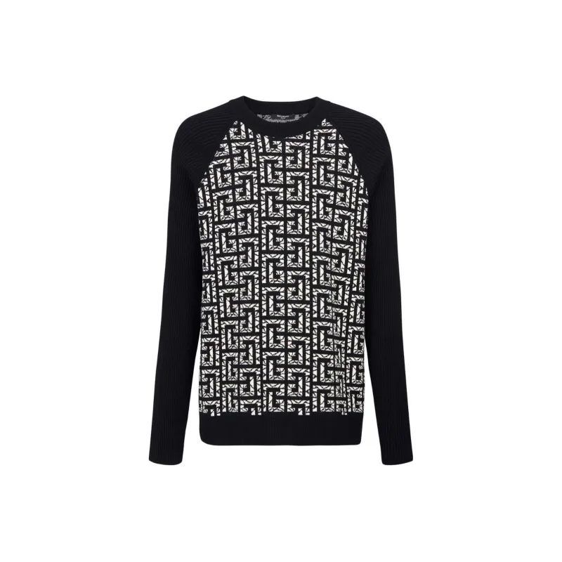 BALMAIN Marbled Monogram Jumper-0