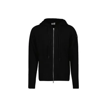 Moncler Zip-Up Knitted Hoodie