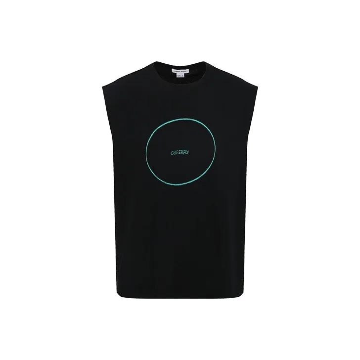 URBAN REVIVO Tank Top Men's Jet Black-0