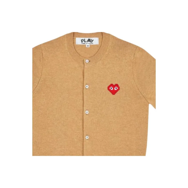 CDG Play CDG Play X INVADER Pixel Series Knitwear Women's Earth Yellow-4