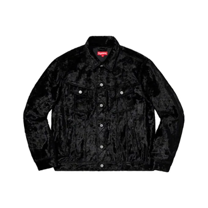 Supreme Fuzzy Pile Trucker Jacket-0