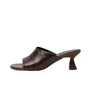 MIISTA Slide Slippers 6cm Women's Brown