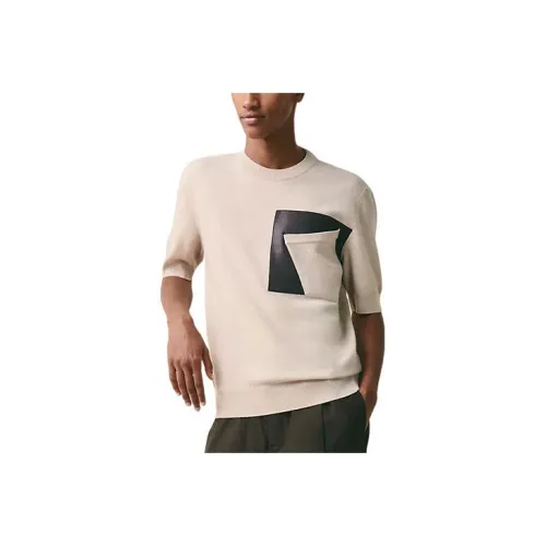 HERMES Sweaters Men Light Khaki