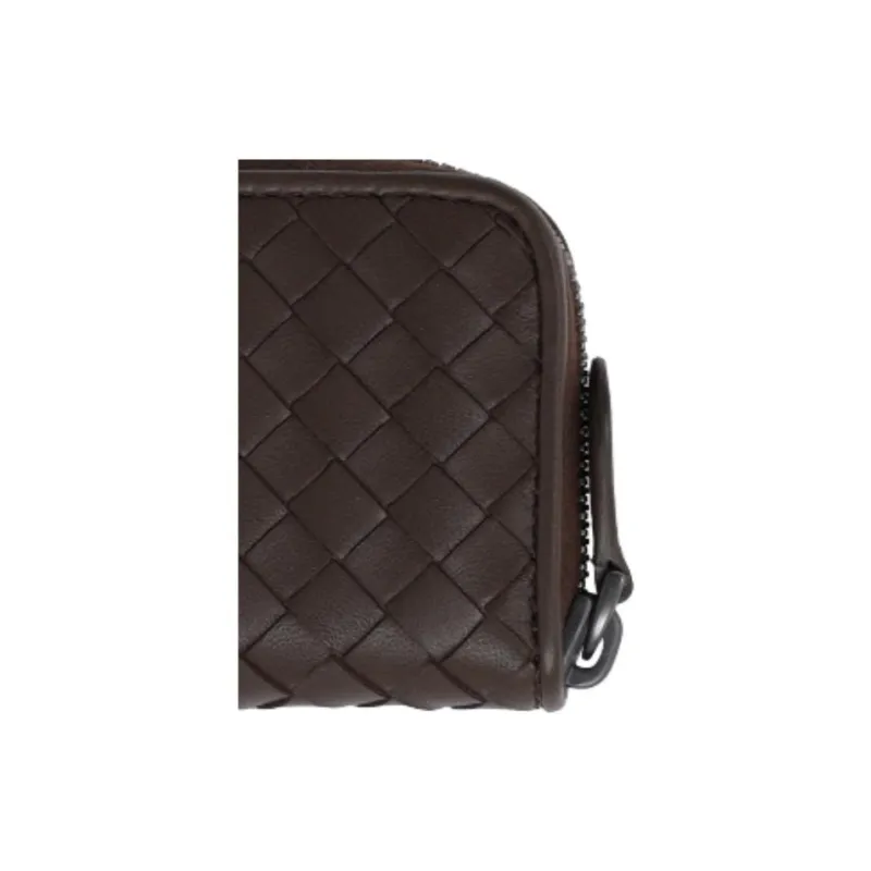 Bottega Veneta Sheepskin Card Holder Unisex Brown-6