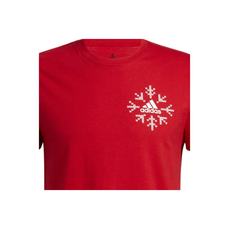 Adidas Free Shipping With AdiClub Snowflake Winter Holiday Graphic Tee-2