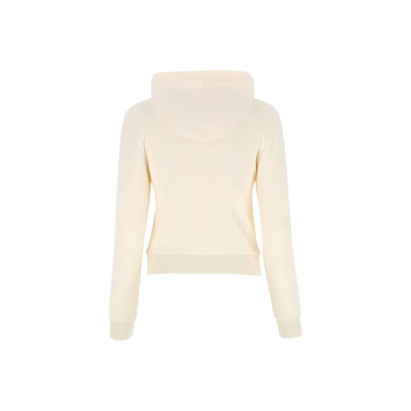 SPORTY & RICH Logo Embroidered Jersey Fleece Sweatshirt-1