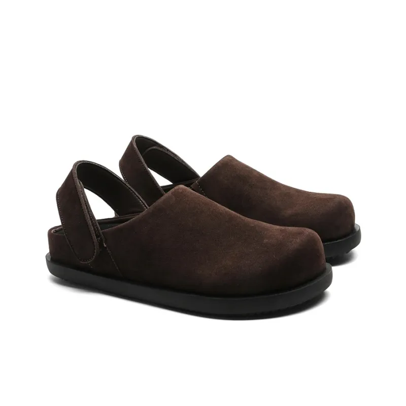 Rummaden Rubber Sole Stitching Abrasion Resistant Slip Resistant Closed Toe Slippers Unisex Black-10