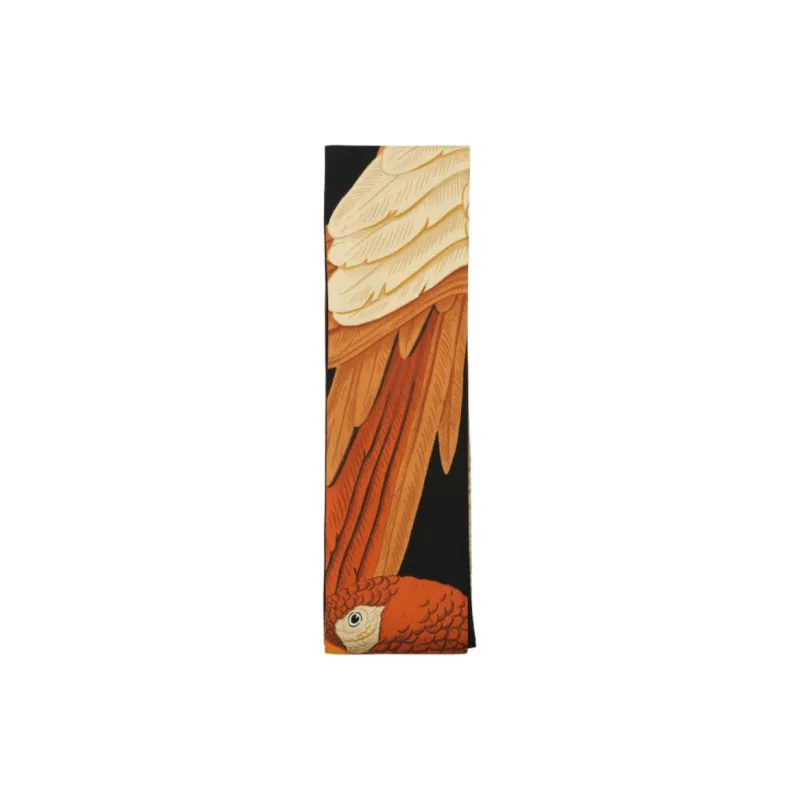 FERRAGAMO Silk Scarves Unisex Orange-1