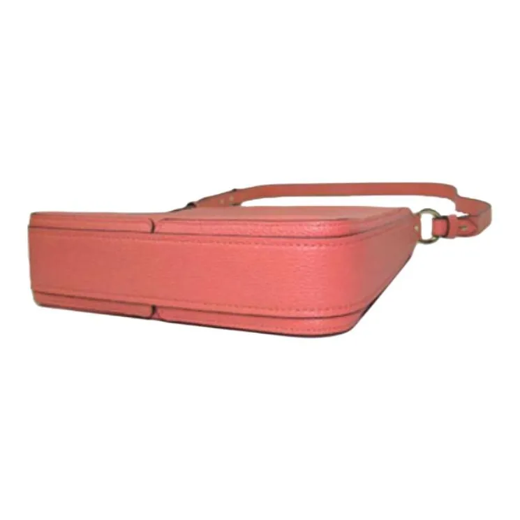 Kate Spade Hudson Litchi Grain Leather Crossbody Bag, Shoulder Bag Small Size Women's Rose Pink-3