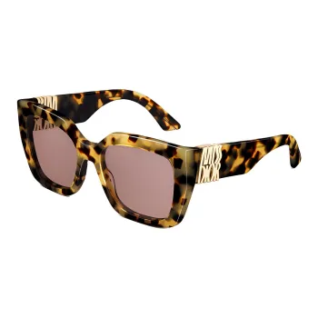 DIOR Acetate Square Sunglasses Women's Yellow