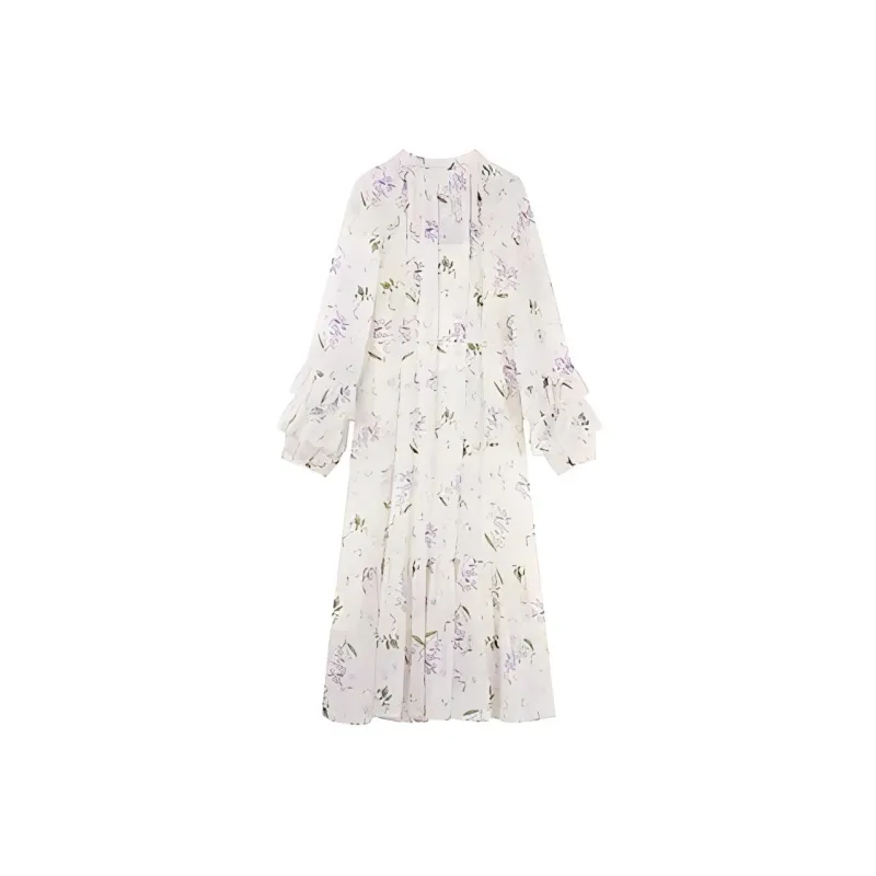 HDFULERN Long Sleeved Dresses Women's Purple-1
